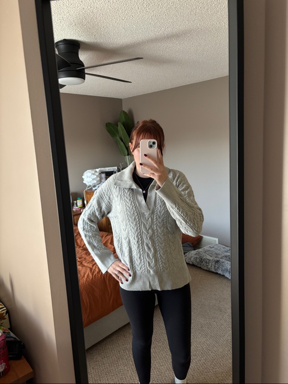 YPB by A&F Cable-Knit Sweater - Light Gray